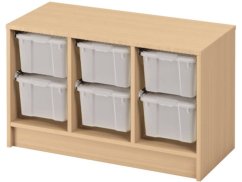 Skříňka s kontejnery - OPTIMA - S - 6 velkých kontejnerů (více barev)