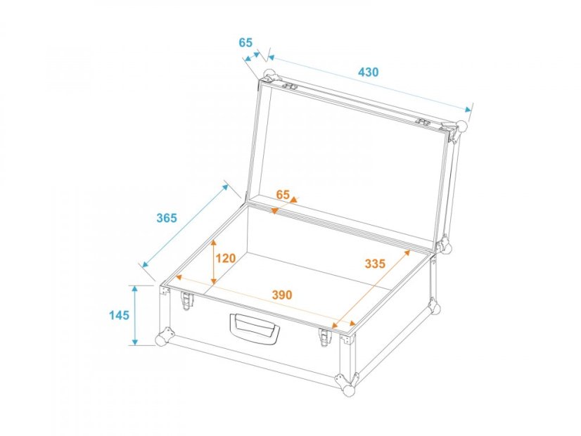 Roadinger univerzální Case Pick s přepážkami 42x36x18cm