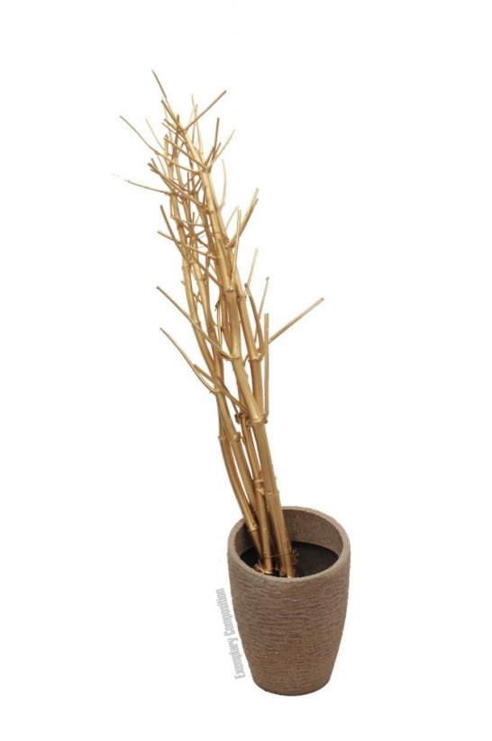 Umělá květina - Suché větvičky fenyklu, zlatá, 160 cm