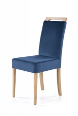 Židle CLARION (Tmavě modrá / Medový dub)