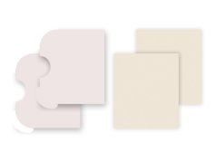 Pár bílých dvířek a 2 police