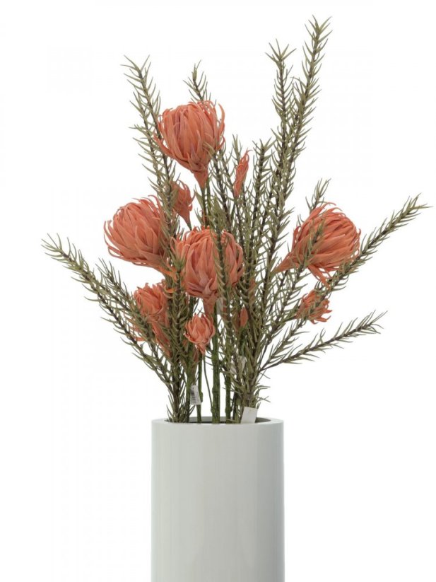Umělá květina - Větvička dálie, oranžová, 100 cm