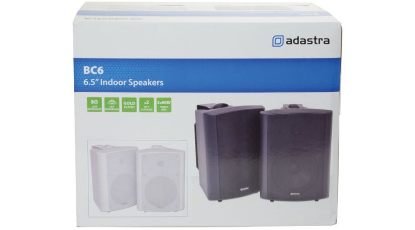 Adastra BC6-B, nástěnný 6,5" reproduktor, 60W, černý, cena/pár