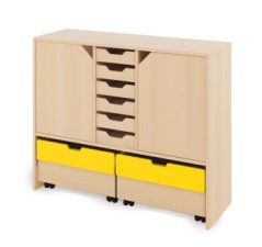 Skříň L + malé kartonové kontejnery, dvířka a truhly - CLASSICAL