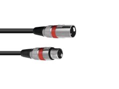 Kabel MC-75R, XLR samec/samice, symetrický, červený, 7,5 m