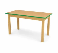 Dětský stůl BUK obdélník - přírodní + barevná hrana