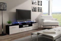 Televizní stolek- EVORA RTV- Černý
