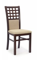 Židle GERARD (Tmavý ořech / Béžová)