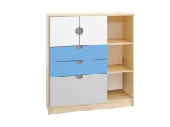 Skříň policová s šuplíky a dvířky CUBO (modul 23)