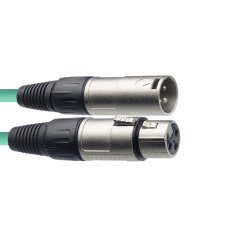 Stagg SMC3 CGR, mikrofonní kabel XLR/XLR, 3m, zelený