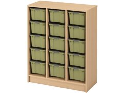 Skříň s kontejnery - OPTIMA - X - 15 velkých kontejnerů (více barev)