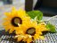 Umělá květina - Slunečnice, 70 cm