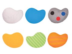 Podsedáky ve tvarech senzorických mraků (6ks)