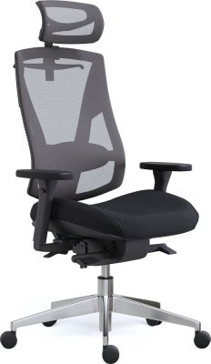 Ergonomická kancelářská židle OAMA ERGO šedá, pro vysoké postavy
