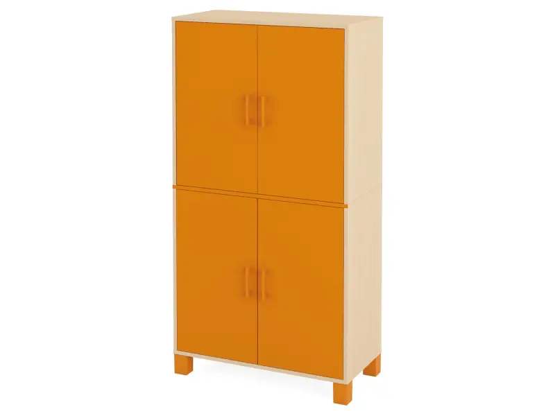 Vysoká skříň s dvířky FRESH - Barva: Oranžová Vysoká skříň s dvířky FRESH - Barva: Oranžová