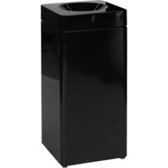Čtvercový samozhášecí koš 51 l - černý