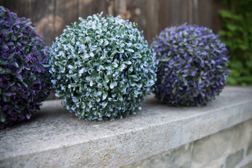 Umělá květina - Travní koule, modrá, 22cm