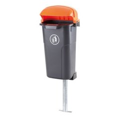 Odpadkový koš 50 l. Urban - černý/oranžový