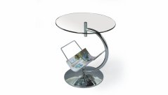 Konferenční stolek- ALMA- Chrom/ Sklo