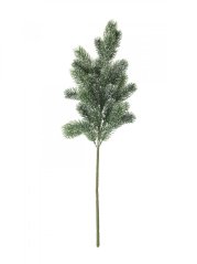 Umělá květina - Větvička jedle, zasněžená, PE, 65 cm