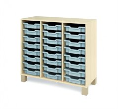 Skříň s 24 boxy šedá FRESH (modul 14)