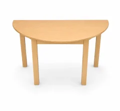 Dětský přírodní stůl BUK - půlkruh