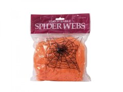 Halloween pavučina oranžová, 50g, UV aktivní