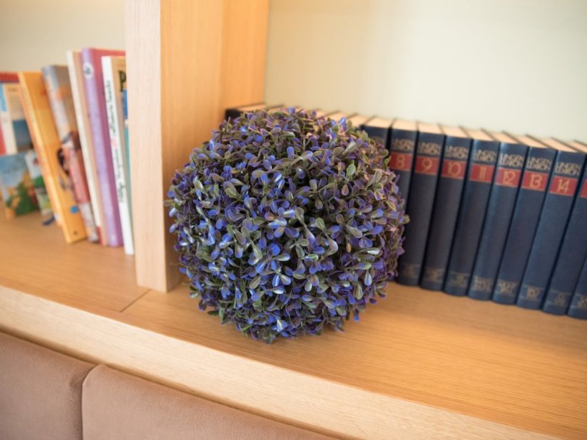 Umělá květina - Travní koule, fialová, 22cm