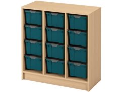 Skříňka s kontejnery - OPTIMA - L - 12 velkých kontejnerů (více barev)