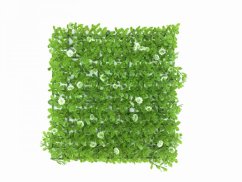 Umělá květina - Umělá tráva, zeleno-bílá, 25 x 25 cm