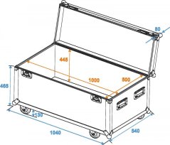 Univerzální Case Profi 100x50x50cm s kolečky