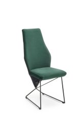 Jídelní židle K485 (Tmavě zelená / Černá)