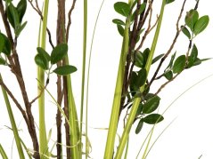Umělá květina - Zelený keř s trávou, 120 cm