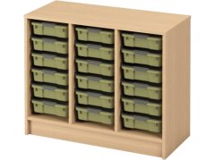 Skříňka s kontejnery - OPTIMA - M - 18 malých kontejnerů (více barev)