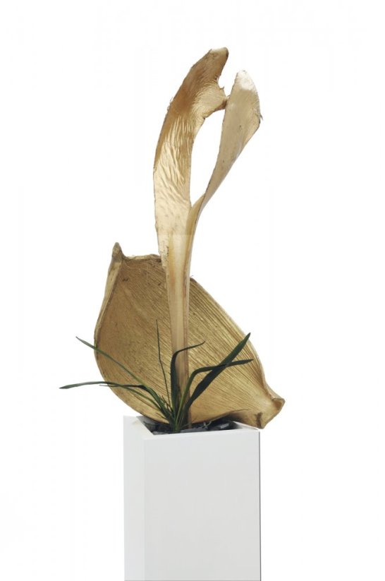 Umělá květina - Palmový list, vysušený, pozlacený, 130 cm