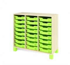 Skříň s 24 boxy zelená FRESH (modul 14)
