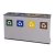 Odpadkový koš na tříděný odpad EKO – 4x 60 l