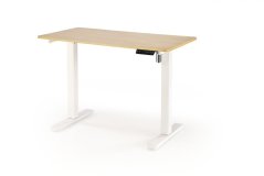 Výškově nastavitelný psací stůl B53 (Zlatý dub / Bílá)