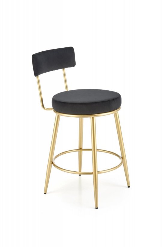 Barová židle - H115 - Černá/ Zlatá