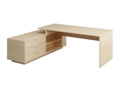 Ředitelský stůl se zvýšenou deskou, šuplíky bříza (EXCLUSIVE)