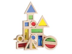 Dřevěné bloky s barevnými okny