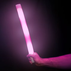 Pěnová tyč s LED světlem, růžová