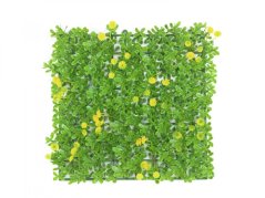 Umělá květina - Umělá tráva, zeleno-žlutá, 25x25cm