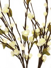 Umělá květina - Camelie, s bílými LED diodami, 50 cm